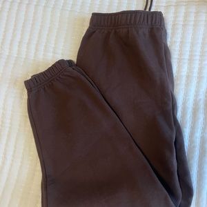 Brown sweatpants